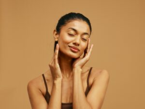 woman with smooth skin